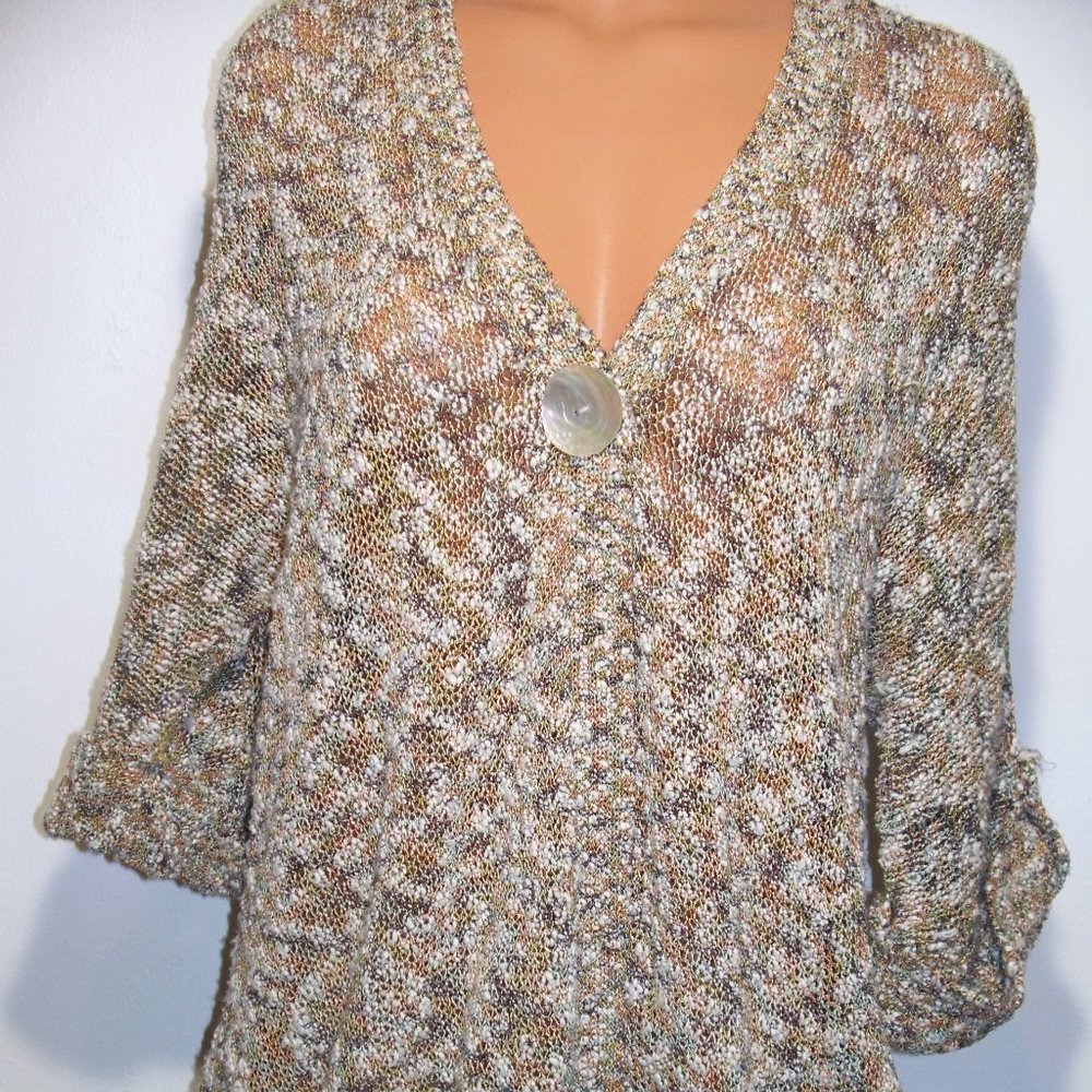 Chicos Cotton Blend Cardigan Sweater Top SZ 3 SOLD